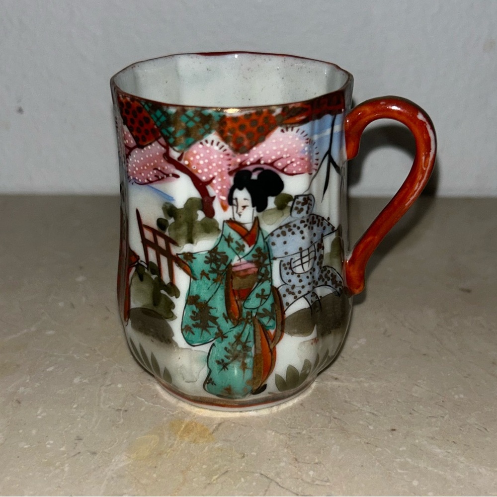 Vintage/ Antique, Japanese hand painted, egg shell, tea cup.